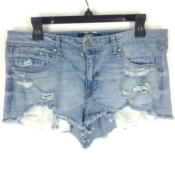 Rewash Pants - Rewash Destructed Denim Shorts Sz 13 Juniors